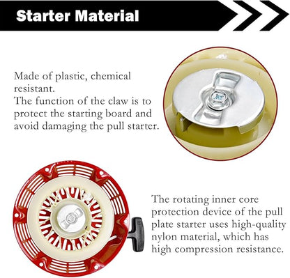 Recoil Starter Replacement for Honda Gx340 Gx390 11hp 13hp 28400-ZE3-W01ZA Oregon 31-060 Rotary 26-10379