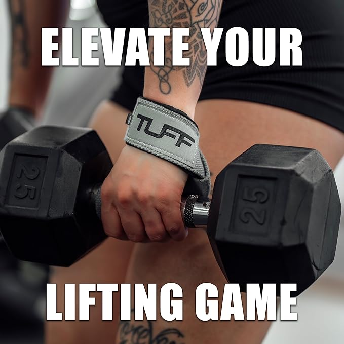 Tuff Lifting Straps - Wrist Straps for Weightlifting, Deadlifts, Powerlifting, and Strength Training - Ideal for Men and Women