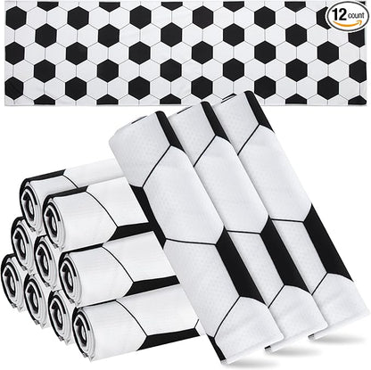 12 Pcs Cooling Towel 40 x 12 Inch Basketball Baseball Football Volleyball Soccer Softball Microfiber Fast Drying Towel for Gift Women Men