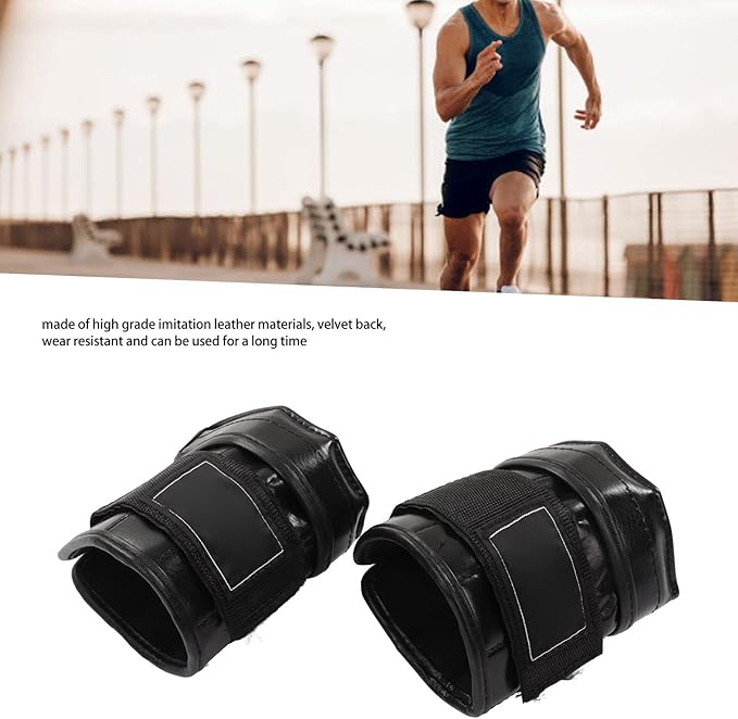 Adjustable Ankle and Wrist Weights, Imitation Leather Sandbag with 8 Compartments for Steel Plates, 1-3kg Fitness Training Equipment for Men and Women, Exercise, Running, Jogging
