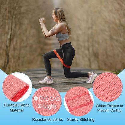 PATIKIL Fabric Resistance Bands, Elastic Exercise Bands for Women and Men, Booty Legs Workout Bands for Fitness Pilates