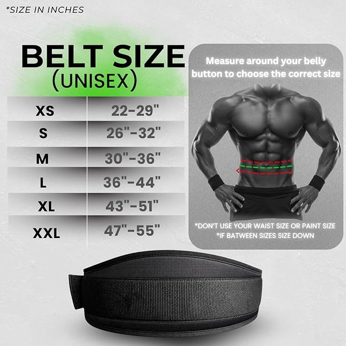 HARCOS 6 Inch Nylon Weight Lifting Belt for Men & Women – Heavy Duty Double D-Ring Gym Belt with Padded Lumbar Back Support – Adjustable Workout Belt for Squats, Deadlifts & Strength Training
