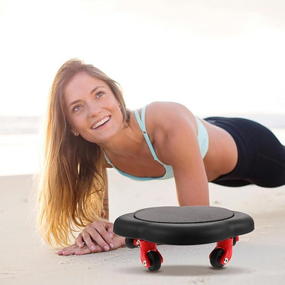 GALPADA Five-wheel Ab Roller Sliders Core Workout Equipment Dual-sided Gliding Discs Portable Abdominal Exercise Trainer for Home and Travel Fitness