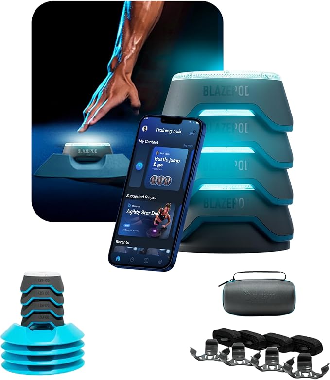BlazePod Reaction Training Kit Smart Pods for Speed, Agility & Cognitive Drills - Pro-Level Training for Athletes, Trainers, Therapists & Coaches - App Access Included