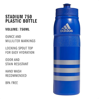 adidas 750 ML (28 oz) Stadium Refillable Plastic Sport Water Bottle