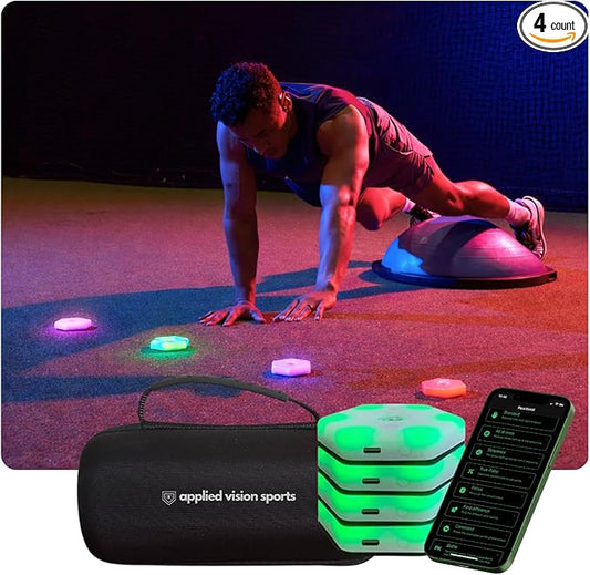 Sports Reaction Agility Lights Training Kit Improves Reaction Time & Agility for Athletes, Physical Therapists & Fitness Trainers Sports.
