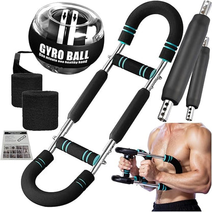 Adjustable Twisted Arm Trainer 60-110 Gyro Ball- Chest Workout Equipment, Arm Twister&Shoulder Exercise Equipment, Durable Chest Trainer for Men, Portable Home Exercise Equipment,Arm Forcerod