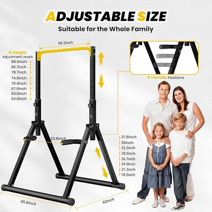 DOBESTS Power Tower Pull Up Bar Free Standing, Adjustable Foldable Pull Up Station, Home Gym Strength Training Equipment 700LBS