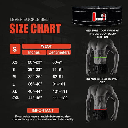 Powerlifting Belt for Weightlifting Lever Buckle Leather Gym Belt 10mm Thick 4-Inch Lumbar Back Support for Men & Women Ideal for Bodybuilding Deadlifts and Strength Training GP-005
