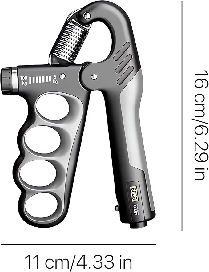 Grip strength trainer, adjustable hand grip strengthener, Durable Adjustable Resistance 5-100KG With Digital Counter, ergonomic design, high-strength spring, perfect hand