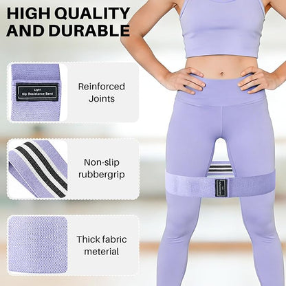 12 PCS Fabric Resistance Bands for Working Out, Booty Bands for Women and Men, Exercise Bands for Legs and Hip,Elastic Stretch Bands for Exercise Yoga Pilates Fitness Home Workout