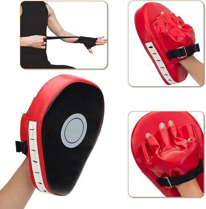 3-in-1 Boxing Gloves and Punching Mitts Set for Kids, Sports Boxing Gloves Boxing Pads with Hand Wraps, Kids Boxing Equipment Set for MMA, Karate, Muay Thai, Taekwondo