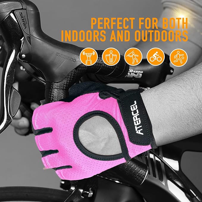 ATERCEL Weight Lifting Gloves Full Palm Protection, Workout Gloves for Gym, Cycling, Exercise, Climbing, Breathable, Super Lightweight for Mens and Women
