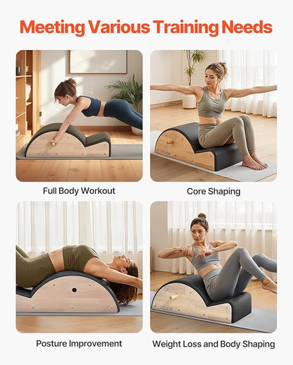 VEVOR Pilates Reformer Accessories for Home Gym, Include Reformer Box/Chair/Spine Corrector/Wall Mounted Machine/Jump Board/Foldable & Dual Resistance Springs