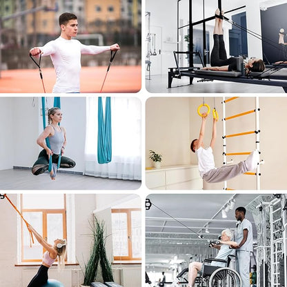 3 PCS Resistance Bands - Workout Wall Mount & Door Anchors for Hanging Straps, Home Gym & Physical Therapy