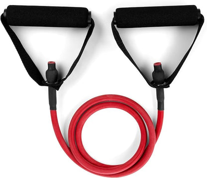 Champion Sports Resistance Tube Bands for Men and Women, Extra Light to Super Heavy Resistance - Durable Fitness Band for Strength Training, Stretching, Rehabilitation - Premium Home Workout Equipment