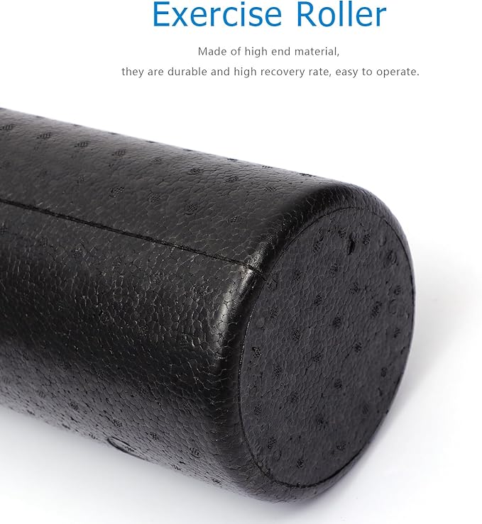 ibasenice Epp Solid Foam Roller Massage Stick for Muscle Relaxation and Fascia Release, 15x60cm High Density Fitness Roller for Back, Leg, and Neck Massage, Yoga Accessories for Sports
