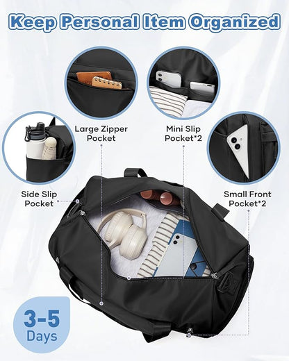 Gym Bag Womens,Travel Duffel Carry on Bag Sport Tote Bag Weekend Overnight Bag