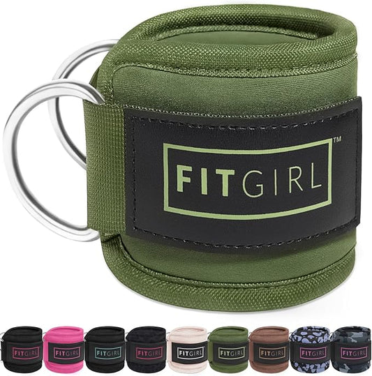 FITGIRL Ankle Strap for Cable Machine – Premium Padding and Comfort for Cable Exercise Machines, Cable Exercise Attachment for Home & Gym, Glute Workouts - Kickbacks, Leg Extensions, Hip Abductors