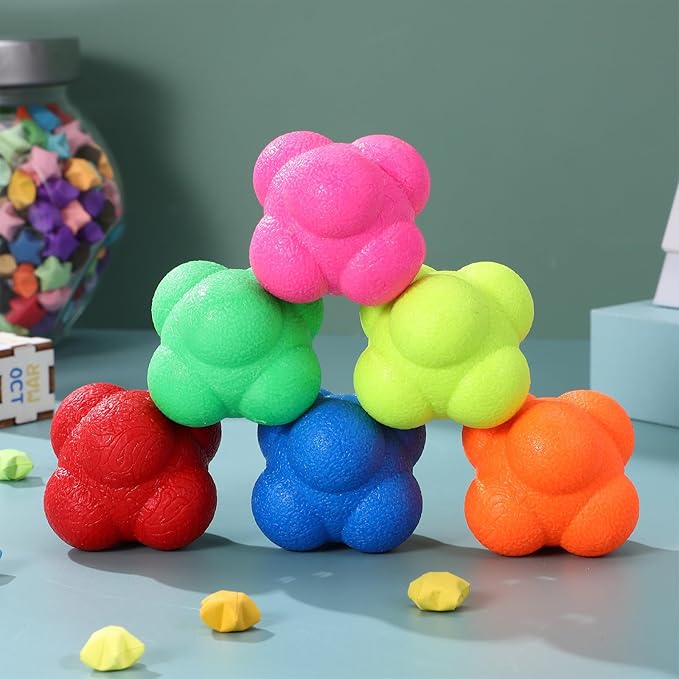 Ciieeo 6 Pcs Reaction Ball Reflex Ball Agility Training for Quick Reaction Workout Indoor Outdoor Use