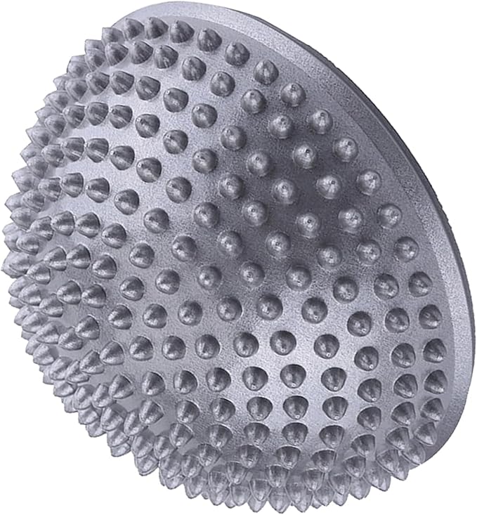 KIMISS PVC Yoga Half Ball Massager - Fitness Balance Exercise Trainer Foot Massage Ball with Massage Points (Silver)