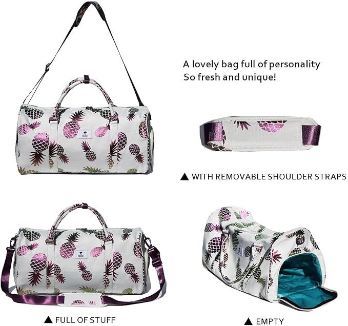 Original Floral Water Resistant Duffel Bag Gym bag Weekender Travel Bag for Gym Beach Travel Daily Bags