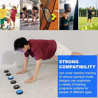 Sports Agility Lights Training-6 Modes,Reaction Training Light,Portable Fitness Lights Trainer, Improve Speed, Agility & Reaction Time Training Kit-Design Different Targeted Training