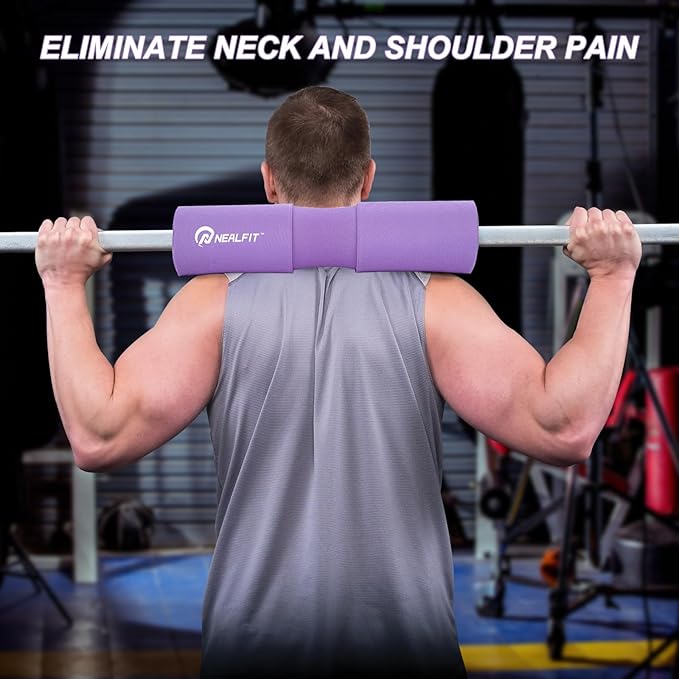 Barbell Squat Pad with Thick Nylon Padding, Hip Thrust Pad for Squats, Lunges, Neck Shoulder Squat Pad for Olympic or Standard Bars