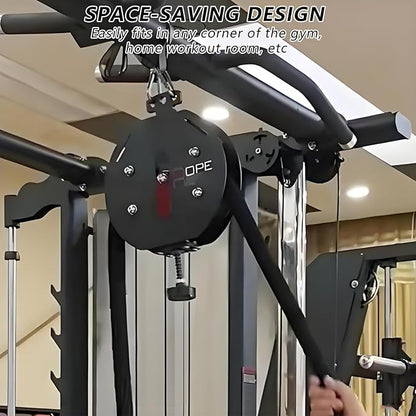 Endless Rope Trainer,Strength Training Endless Rope Pulley,Home Users Compact Suspension Trainer,for Full-Body Coordination Exercises Red