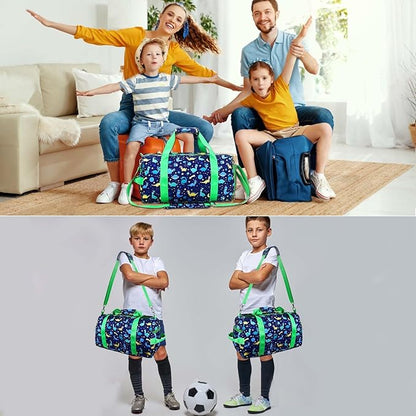 Gym Travel Duffle Bag for Girls - Gymnastics Sports Dance Bag with Shoe Compartment & Wet Pocket Panda Kids Travel Bag Teens Weekender Sleepover Carry On Bag