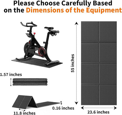 Non-Slip Walking Pad Treadmill Mat for Carpet Floors,55x24 Hardwood Floor Protection, Mats for Under Walking pad/Treadmill/Bike/Exercise Equipment on Carpets, Noise Shock Absorption, Stationary
