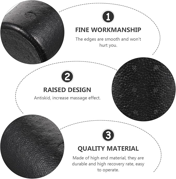 Epp Solid Foam Roller Yoga Massage Stick 15X30Cm High-Density Muscle Roller for Fitness, Leg and Body Massage, Deep Tissue Therapy and Yoga Accessories