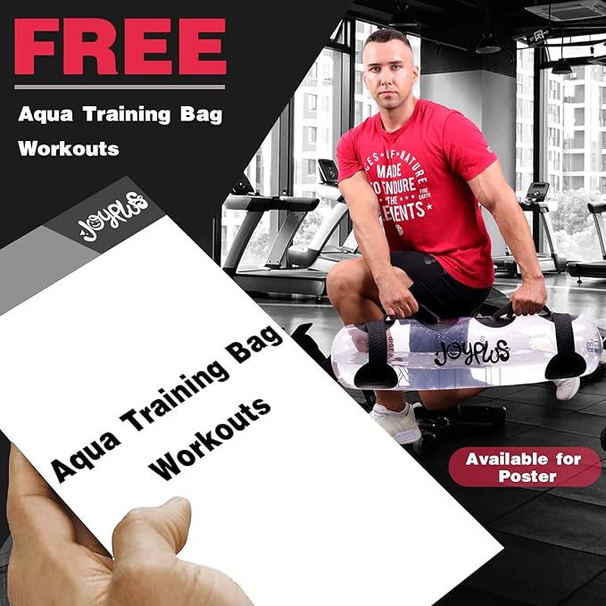 JOYPLUS Aqua Bag Workout, Adjustable Training Bag and Power Bag with Water, Core and Balance Trainer, Portable Stability Fitness &Full Body Exercise Equipment for Weight