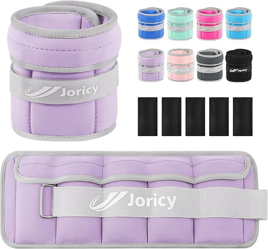 Adjustable Ankle Weights for Women Men 1/2/3/4/5/6/8/10/12/20 LBS 1 Pair Wrist Leg Arm Weights with Removable Weight Strength Training Weight for Walking Running Fitness Physical Therapy