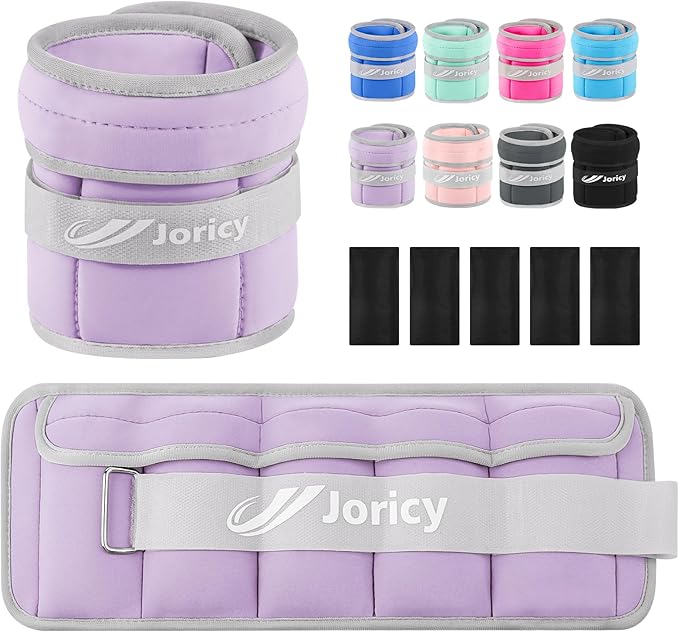 Adjustable Ankle Weights for Women Men 1/2/3/4/5/6/8/10/12/20 LBS 1 Pair Wrist Leg Arm Weights with Removable Weight Strength Training Weight for Walking Running Fitness Physical Therapy