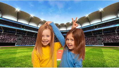 Baseball Backdrop Baseball Green Field Stadium Photography Background Sports Game Decorations Newborn Boy Children Portrait Photo Booth Festival Event Shooting Family Studio Props Vinyl 20x10ft