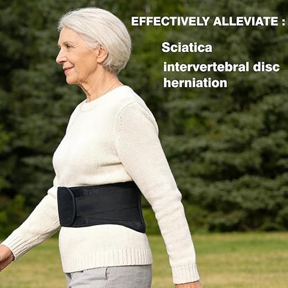 Back Brace for Lower Back Pain & Sciatica Relief, Lumbar Support Belt with 5 Reinforced Stays for Herniated Disc, Scoliosis, Arthritis, Work Heavy Lifting for Women & Men (30-38.9” Medium)