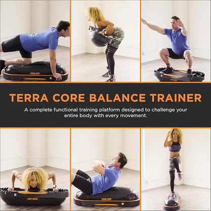 Terra Core Balance Trainer – Inflatable Home Gym Fitness Platform for Core, Strength, Balance, HIIT and Conditioning, Full Body Functional Training Tool for Stability and Cardio Workouts at Home
