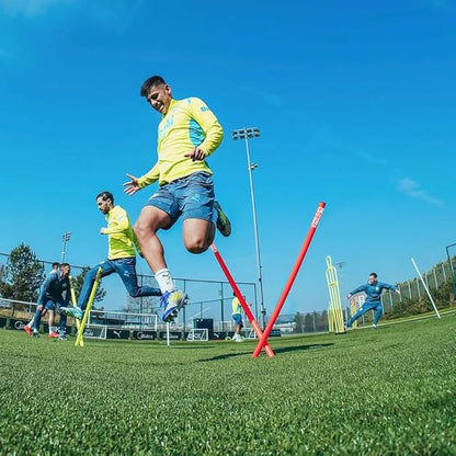 FORZA Slalom Agility Poles | Improve Endurance, Speed & Footwork | Color, Size & Rubber Base Options Available [8 Pack]