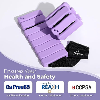 Sportneer Ankle & Wrist Weights Set of 2 (1LB/2LB Each) for Women Men Comfortable Arm Leg Weight for Pilates, Running, Walking, Workout, Yoga, Water Aerobics, Pool Exercises