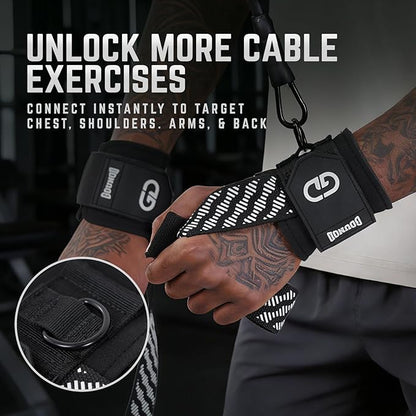 GOUNOD Lifting Wrist Straps with D Ring for Weightlifting & Gym – Heavy Duty Padded Wrist Support for Men & Women – Non-Slip Hand Grip Straps for Deadlifts, Pull Ups, Cable Machines & Bodybuilding