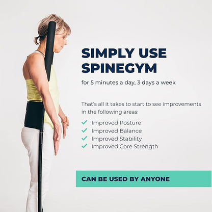 Back Exerciser | Core Strength Training - Adjustable Fitness Equipment for Home & Office Gym - Relieves Back Pain & Improves Posture