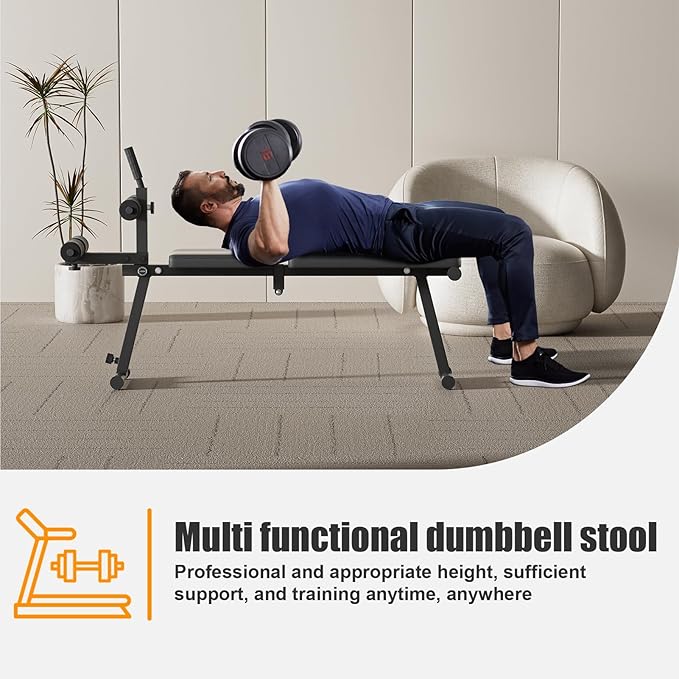 Sit Up Benches, Abs Workout Equipment, Foldable Hyperextension Roman Chair, Abdominal Gym Equipment,Utility Slant Board Exercise Benches for Strength Training and Home Gym Workouts Black