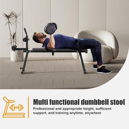 Sit Up Benches, Abs Workout Equipment, Foldable Hyperextension Roman Chair, Abdominal Gym Equipment,Utility Slant Board Exercise Benches for Strength Training and Home Gym Workouts Black