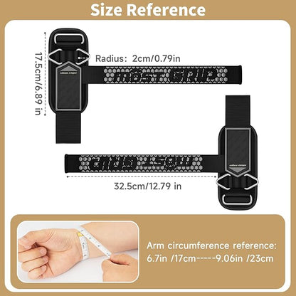 Drip Glue Non-Slip Wrist Straps for Weightlifting, 2-in-1 Lifting Straps with D Rings for Cable Machine Workout, 10mm Neoprene Padded Wrist Wraps for Weight Lifting Deadlift