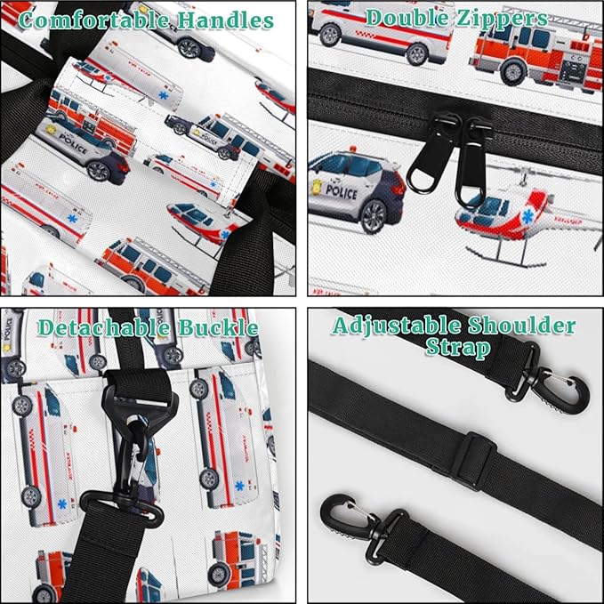 Car Airplane Kids Duffel Bag for Boys, Sports Gym Bag Overnight Travel Weekender Bag Lightweight Carry On Sleepovers Bag for School Practice Gymnastics