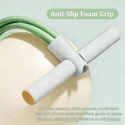 8 Tube Pedal Resistance Device, Enhance Synthetic Rubber Pedal Resistance Band with Handle for Arm/Abdomen/Waist/Leg Stretching & Shaping Exercises (Grayish Green)
