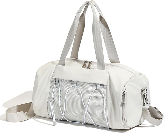 Small Gym Bag for Women, Travel Duffle Bag Carry On Weekender Bag with Shoe Compartment Overnight Gym Tote Personal Item Bag for Men
