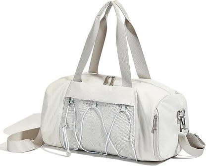 Small Gym Bag for Women, Travel Duffle Bag Carry On Weekender Bag with Shoe Compartment Overnight Gym Tote Personal Item Bag for Men