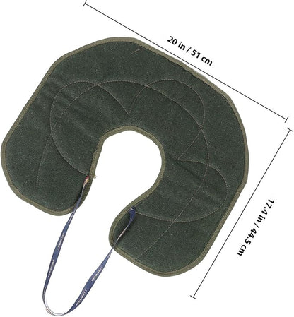 GLEAVI Shoulder Pad for Barbell Squats and Hip Thrusts, Green Foam Cushion with Strap, Breathable Sports Shoulder Protector for Gym Weightlifting and Workout Support